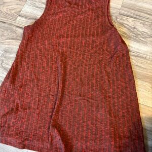 AB Studio Rust colored Textured Knit tank Top